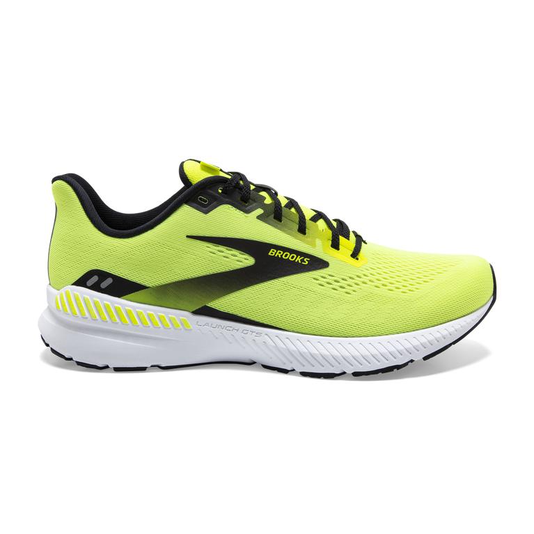 Brooks Men's Launch GTS 8 Energy-Return Road Running Shoes - Nightlife/Black/White/GreenYellow (UCMD